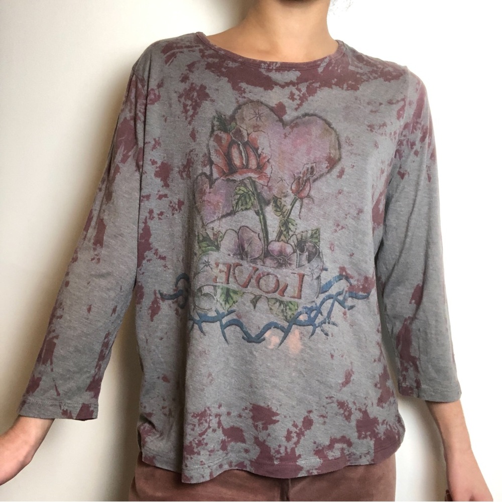 Vintage Acid Wash Love Graphic Long Sleeve!